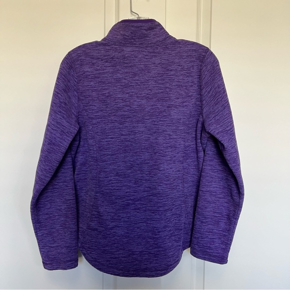 Made for Life Purple Marled Fleece Quarter Zip Long Sleeve Jacket Pullover M - Picture 3 of 13